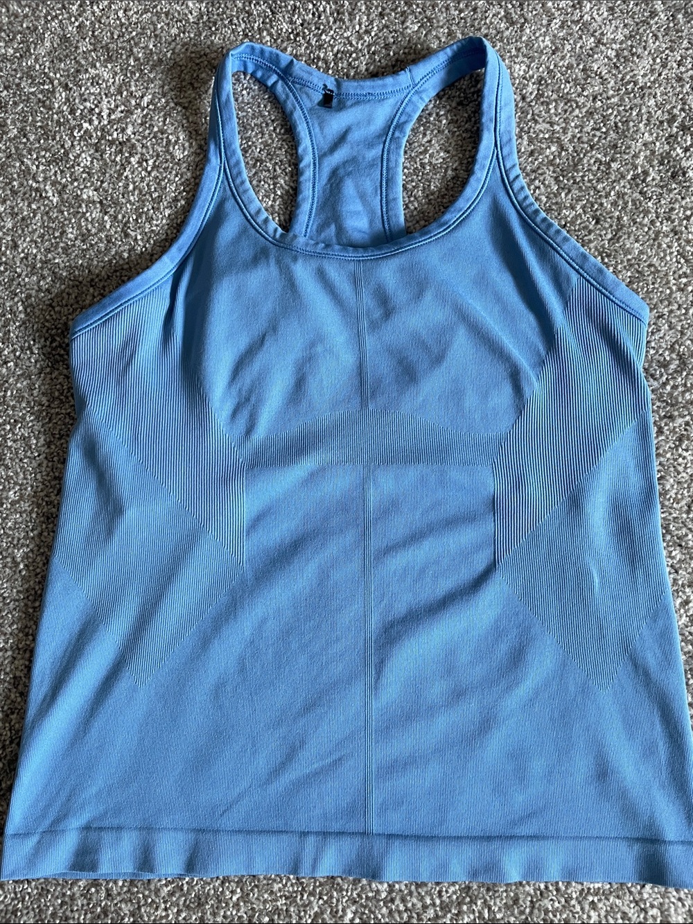LNDR Blue Seamless Racerback Tank Top